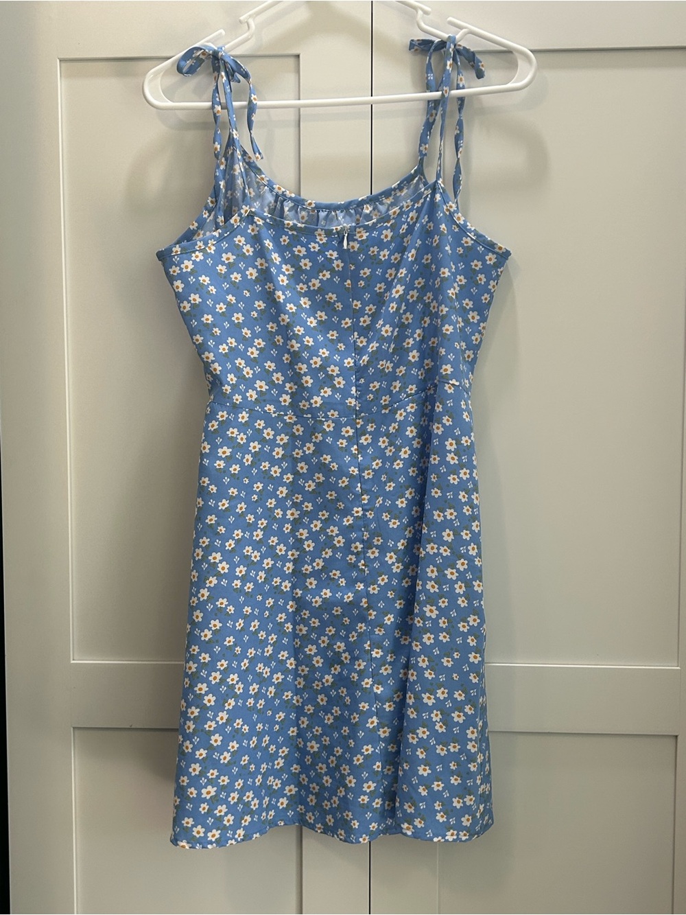 Blue Floral Tie-Shoulder Sundress